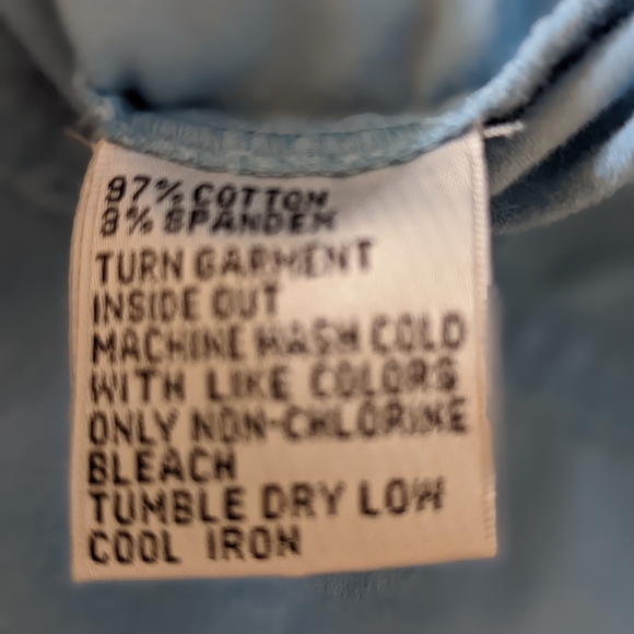 Talbot's size Petite small light blue corduroy snap down shirt - Picture 8 of 12